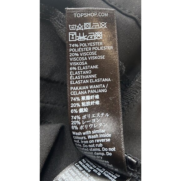 TOPSHOP Dress Pants Womens 10 Straight Leg Office Wear Trousers Timeless Piece - Picture 6 of 9